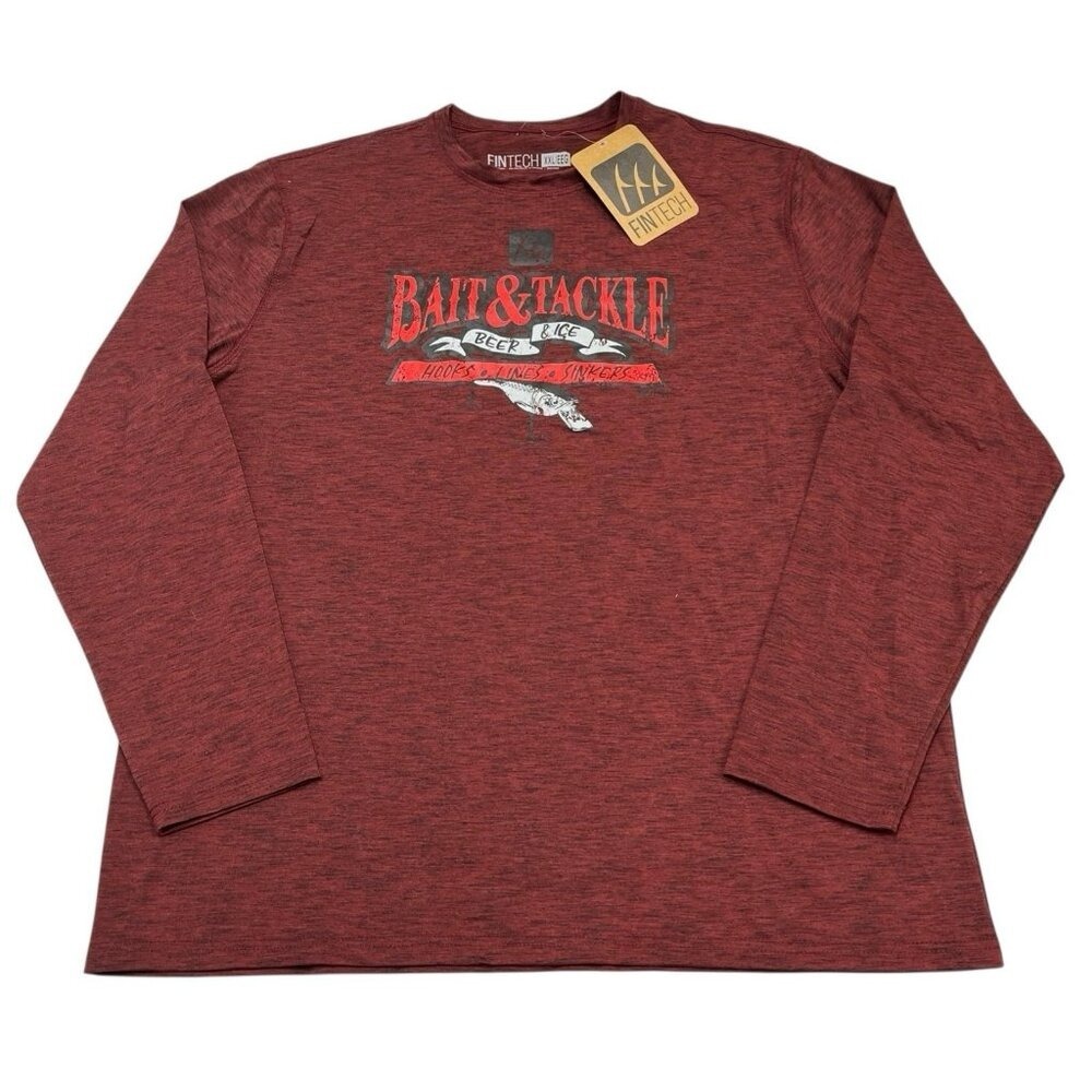 Fintech Shirt Mens XXl Coastal Performance Rash Guard‎ Long Slv UPF50+ Quick Dry